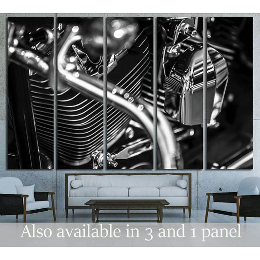 Motorbike engine close up shot in black and white №3278 Ready to Hang Canvas PrintCanvas art arrives ready to hang, with hanging accessories included and no additional framing required. Every canvas print is hand-crafted, made on-demand at our workshop an