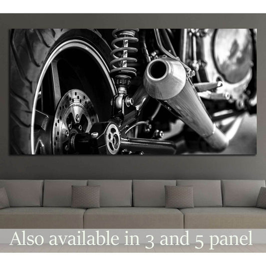 Motorbike rear in black and white №3279 Ready to Hang Canvas PrintCanvas art arrives ready to hang, with hanging accessories included and no additional framing required. Every canvas print is hand-crafted, made on-demand at our workshop and expertly stret