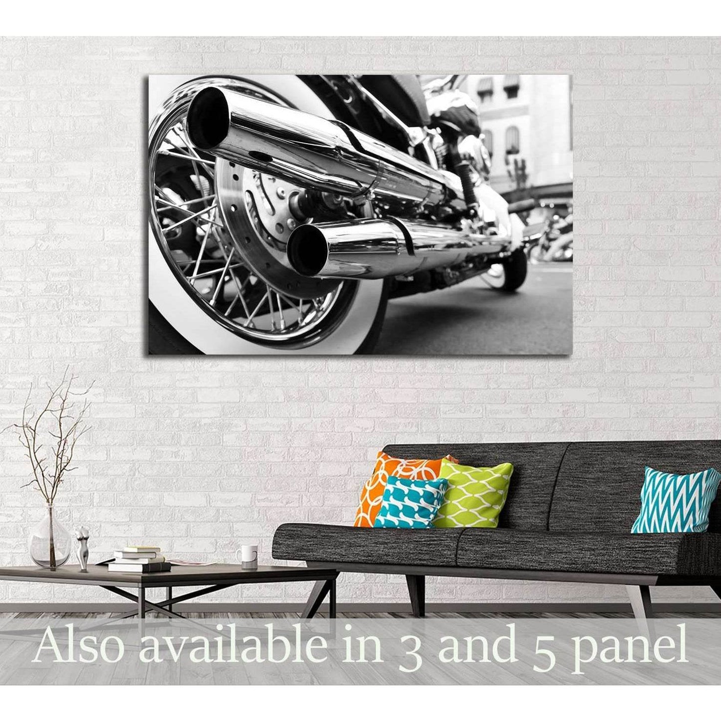 motorcycle exhaust №3283 Ready to Hang Canvas Print - Zellart Canvas Prints ALL_Products, s-3283