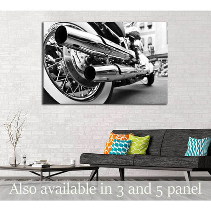 motorcycle exhaust №3283 Ready to Hang Canvas Print - Zellart Canvas Prints ALL_Products, s-3283