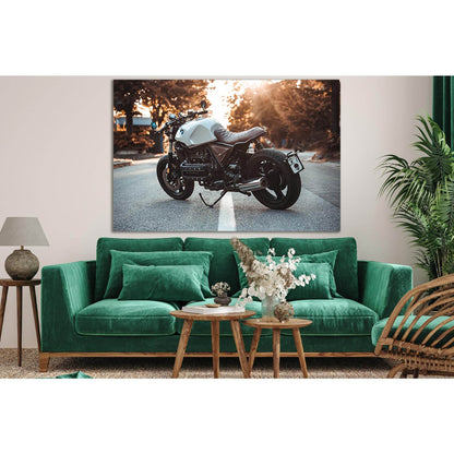 Motorcycle Side View №SL742 Ready to Hang Canvas Print - Zellart Canvas Prints 0new, ALL_Products, Engine, Engines Wall Art
