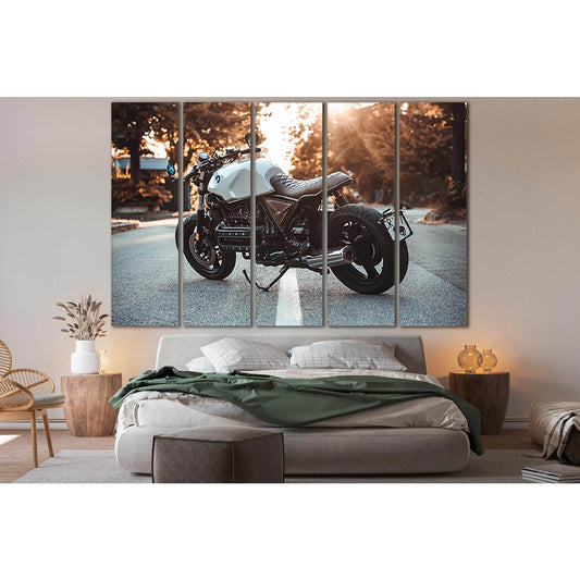 Motorcycle Side View №SL742 Ready to Hang Canvas Print - Zellart Canvas Prints 0new, ALL_Products, Engine, Engines Wall Art