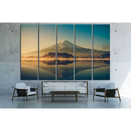 Mount fuji san at Lake kawaguchiko in japan №3089 Ready to Hang Canvas Print - Zellart Canvas Prints ALL_Products, s-3089