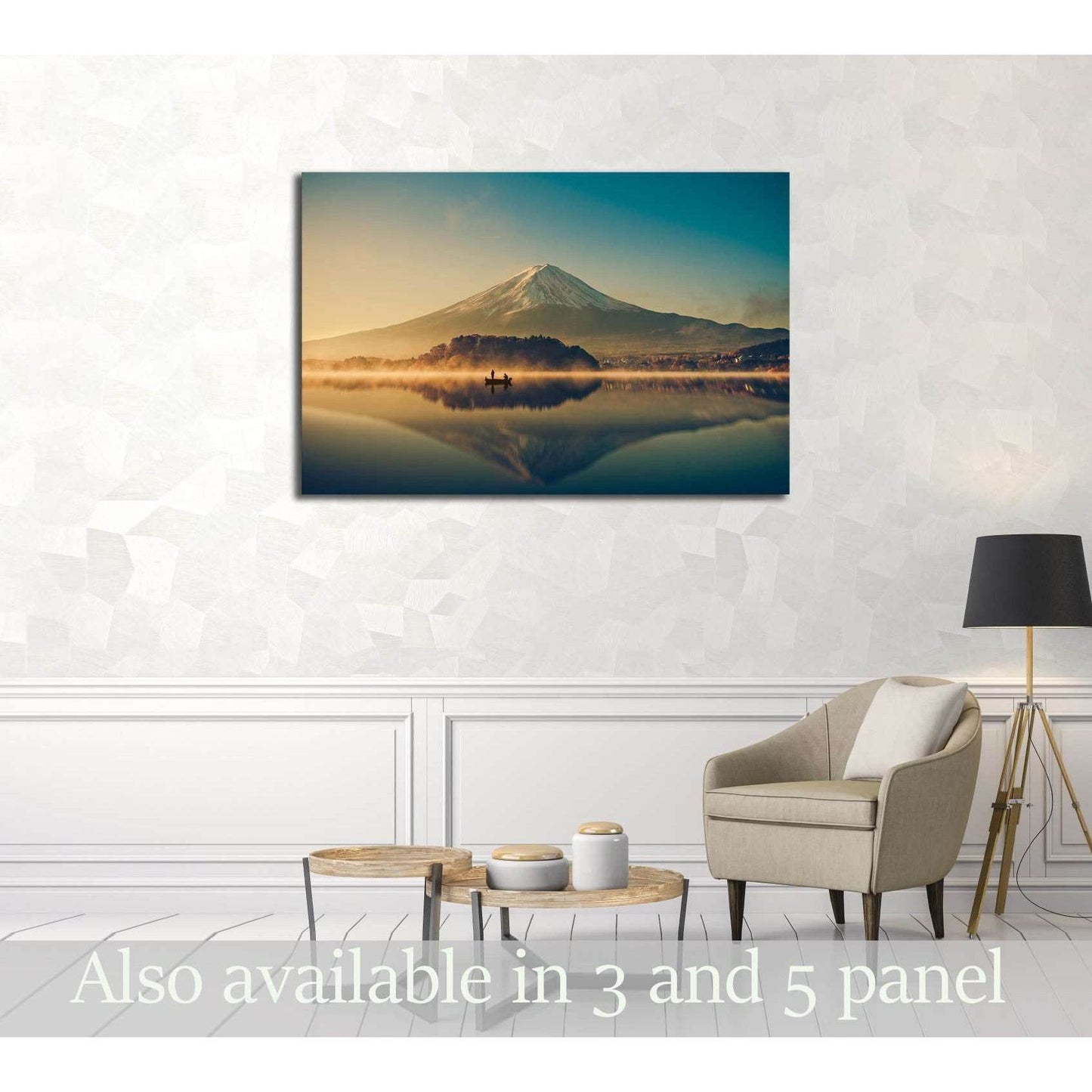 Mount fuji san at Lake kawaguchiko in japan №3089 Ready to Hang Canvas Print - Zellart Canvas Prints ALL_Products, s-3089