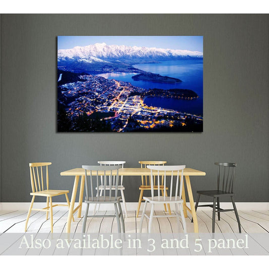 Mountain Cityscape Lake Beautiful Travel Destinations Concept №2985 Ready to Hang Canvas Print - Zellart Canvas Prints ALL_Products, s-2985