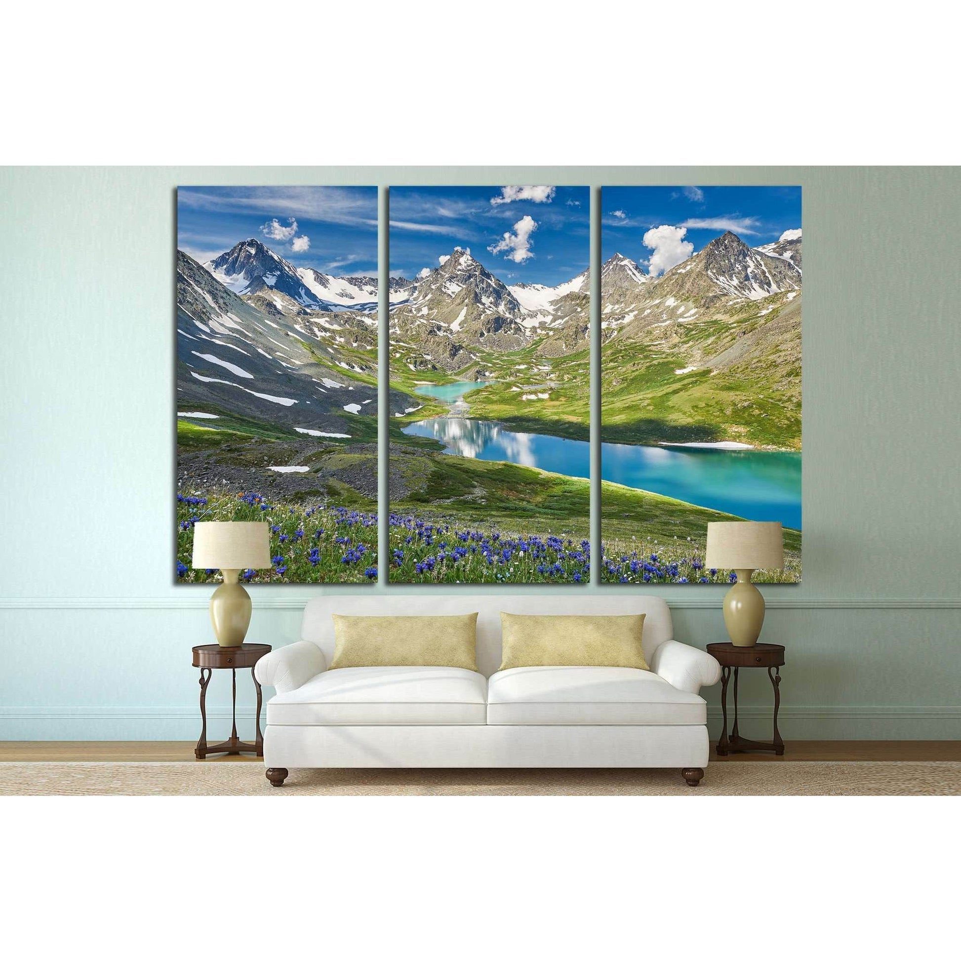 Mountain lake №636 Ready to Hang Canvas Print - Zellart Canvas Prints ALL_Products, s-636