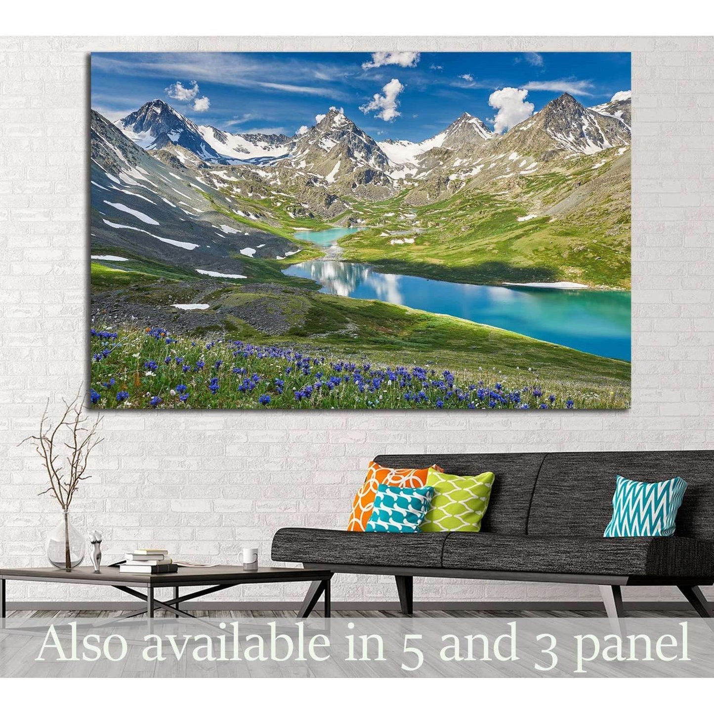 Mountain lake №636 Ready to Hang Canvas Print - Zellart Canvas Prints ALL_Products, s-636