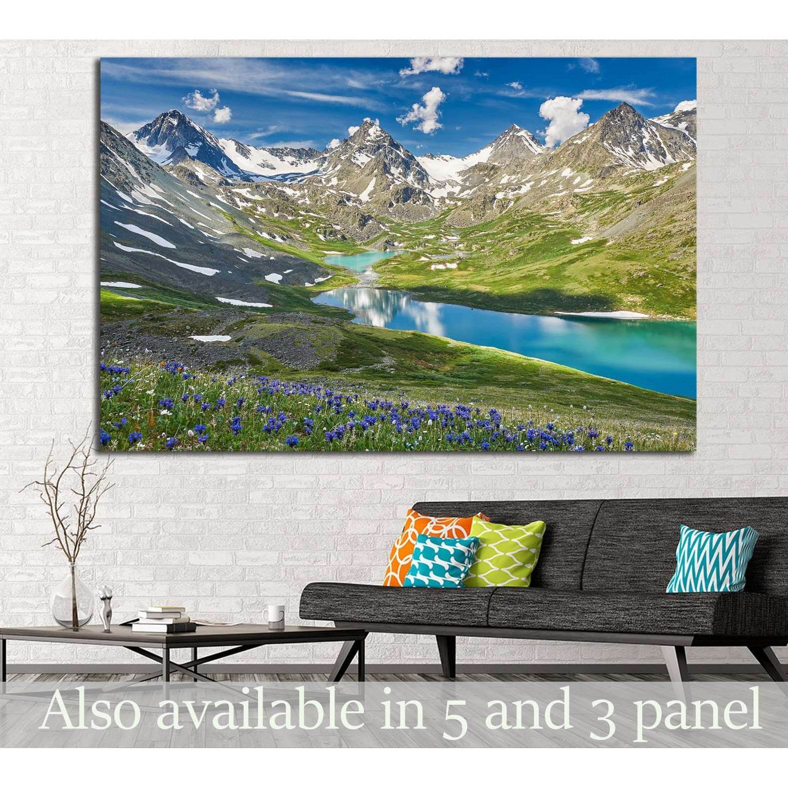 Mountain lake №636 Ready to Hang Canvas Print - Zellart Canvas Prints ALL_Products, s-636