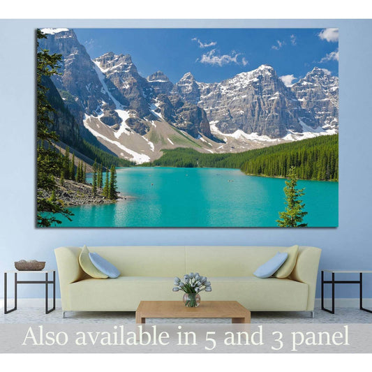 Mountain lake in Canada №629 Ready to Hang Canvas Print - Zellart Canvas Prints ALL_Products, s-629
