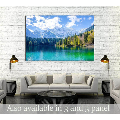 Mountain lake landscape №2824 Ready to Hang Canvas Print - Zellart Canvas Prints ALL_Products, s-2824
