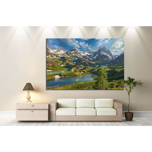 Mountain lake, Siberia №635 Ready to Hang Canvas Print - Zellart Canvas Prints ALL_Products, s-635