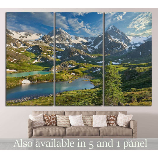 Mountain lake, Siberia №635 Ready to Hang Canvas Print - Zellart Canvas Prints ALL_Products, s-635