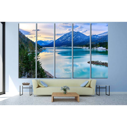 Mountain lake sunset landscape №3074 Ready to Hang Canvas Print - Zellart Canvas Prints ALL_Products, s-3074