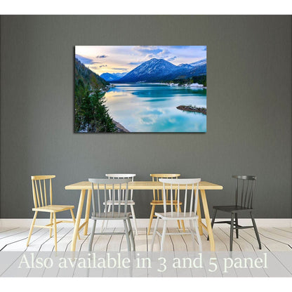 Mountain lake sunset landscape №3074 Ready to Hang Canvas Print - Zellart Canvas Prints ALL_Products, s-3074