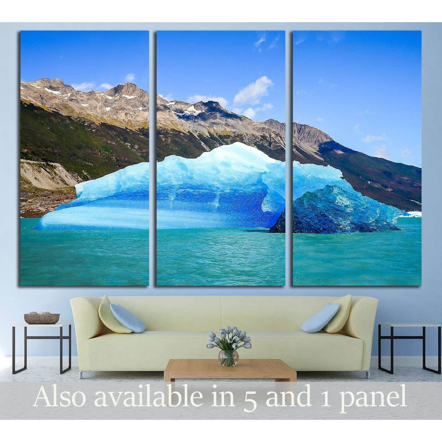 Mountain sea glacier landscape №2821 Ready to Hang Canvas Print - Zellart Canvas Prints ALL_Products, s-2821