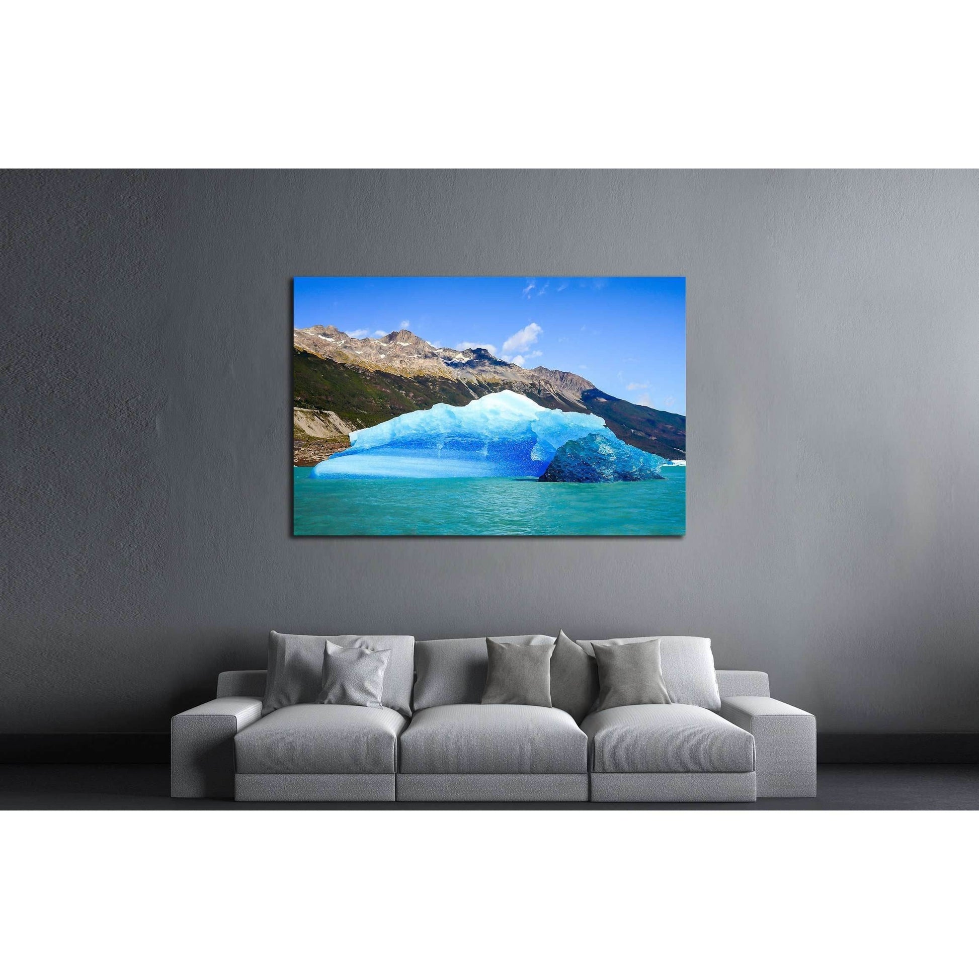 Mountain sea glacier landscape №2821 Ready to Hang Canvas Print - Zellart Canvas Prints ALL_Products, s-2821
