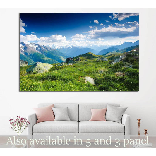 mountain, switzerland №638 Ready to Hang Canvas Print - Zellart Canvas Prints ALL_Products, s-638