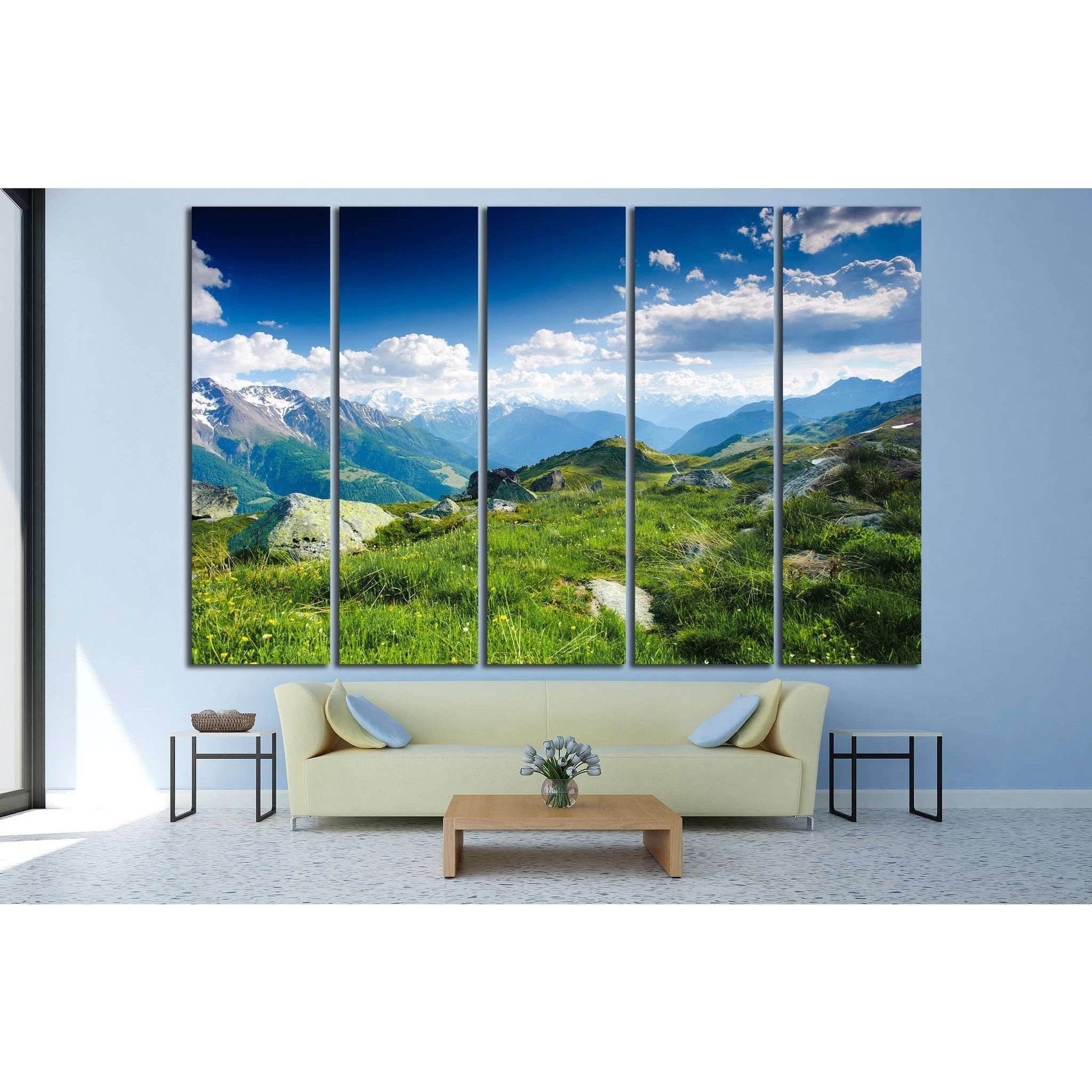 mountain, switzerland №638 Ready to Hang Canvas Print - Zellart Canvas Prints ALL_Products, s-638