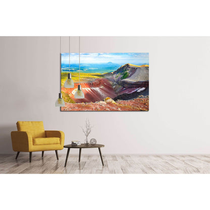 Mountain Tarawera in New Zealand. Volcano Tarawera crater №2904 Ready to Hang Canvas Print - Zellart Canvas Prints ALL_Products, s-2904