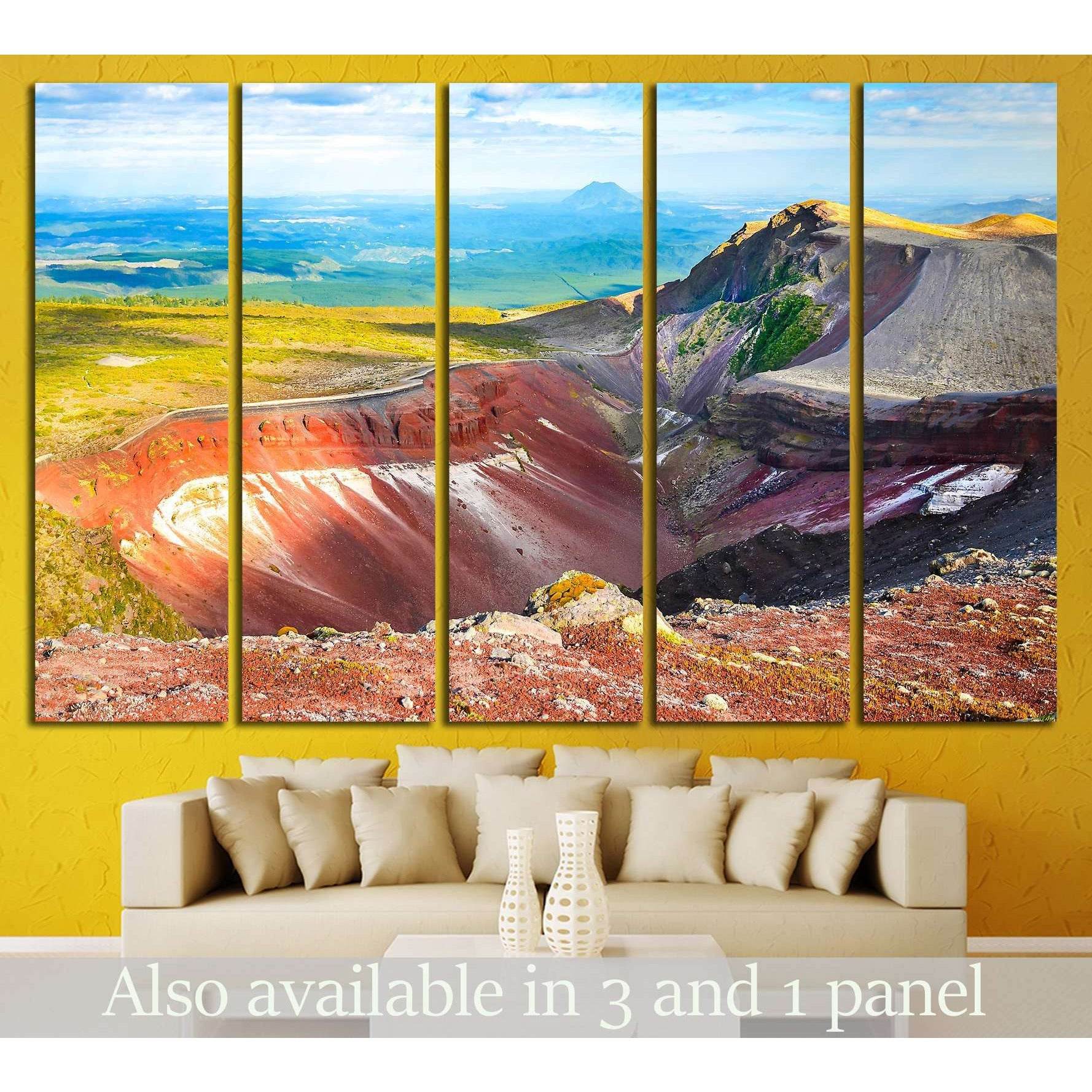 Mountain Tarawera in New Zealand. Volcano Tarawera crater №2904 Ready to Hang Canvas Print - Zellart Canvas Prints ALL_Products, s-2904