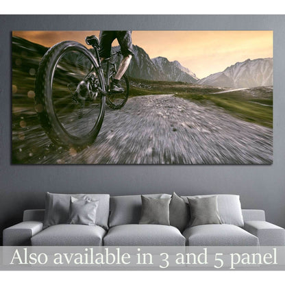 Mountainbiker goes uphill №3254 Ready to Hang Canvas PrintCanvas art arrives ready to hang, with hanging accessories included and no additional framing required. Every canvas print is hand-crafted, made on-demand at our workshop and expertly stretched aro
