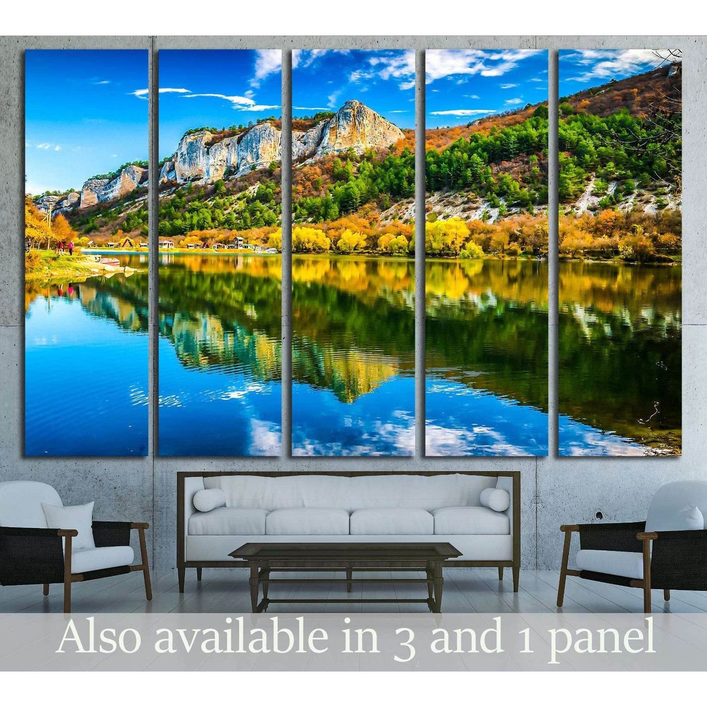 mountains and lakes №2706 Ready to Hang Canvas Print - Zellart Canvas Prints ALL_Products, s-2706