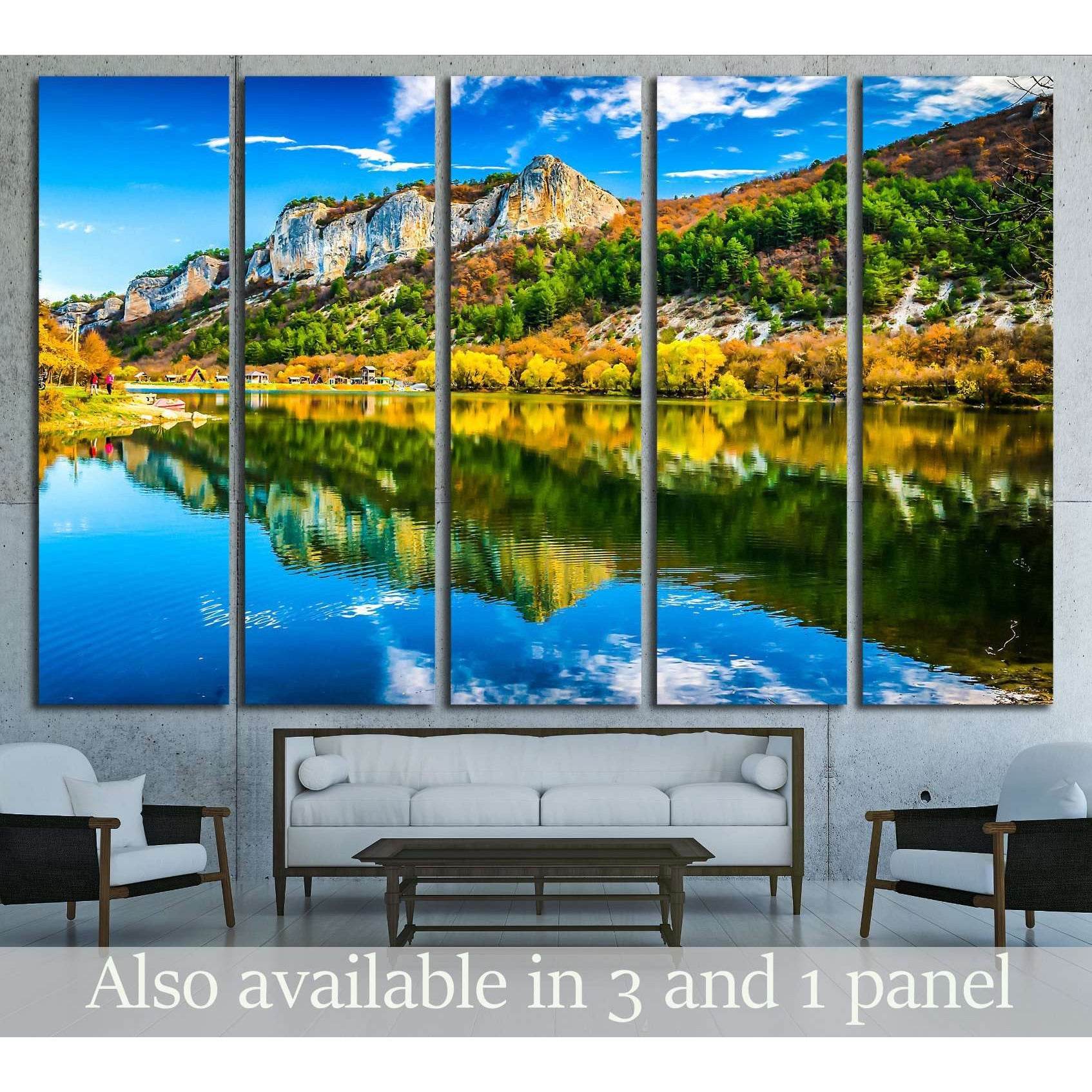 mountains and lakes №2706 Ready to Hang Canvas Print - Zellart Canvas Prints ALL_Products, s-2706
