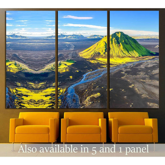 mountains and river №2842 Ready to Hang Canvas Print - Zellart Canvas Prints ALL_Products, s-2842