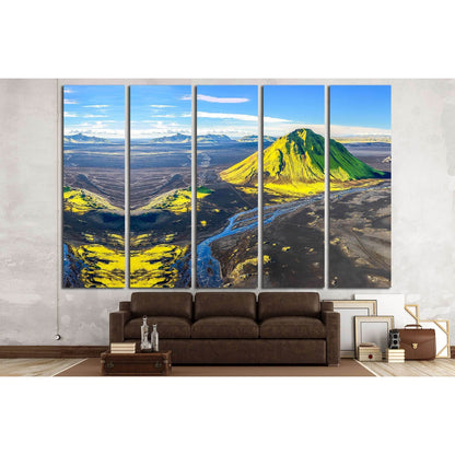 mountains and river №2842 Ready to Hang Canvas Print - Zellart Canvas Prints ALL_Products, s-2842