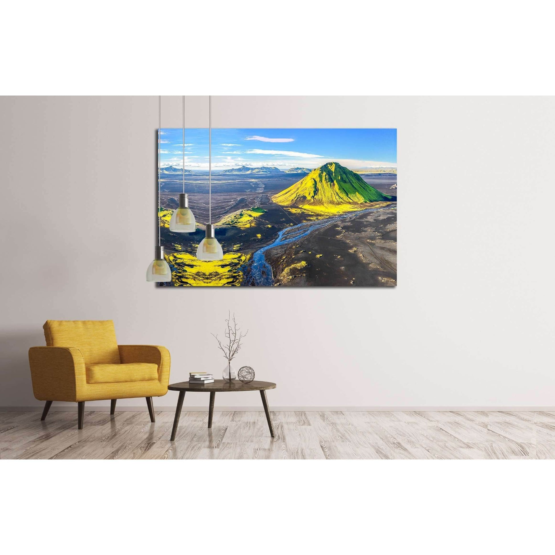 mountains and river №2842 Ready to Hang Canvas Print - Zellart Canvas Prints ALL_Products, s-2842