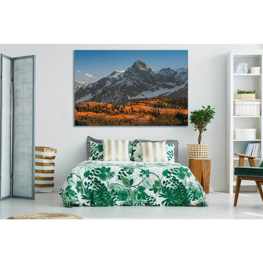 Mountains Autumn Sunrise Forest №SL245 Ready to Hang Canvas Print - Zellart Canvas Prints 0new, ALL_Products, SUNRISE & SUNSET WALL ART