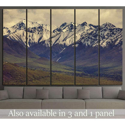Mountains in Alaska №639 Ready to Hang Canvas Print - Zellart Canvas Prints ALL_Products, s-639
