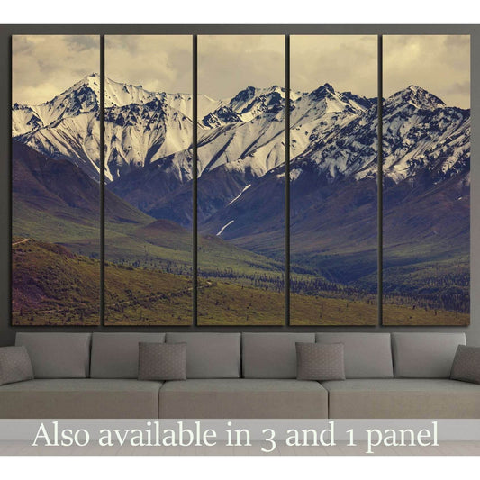 Mountains in Alaska №639 Ready to Hang Canvas Print - Zellart Canvas Prints ALL_Products, s-639