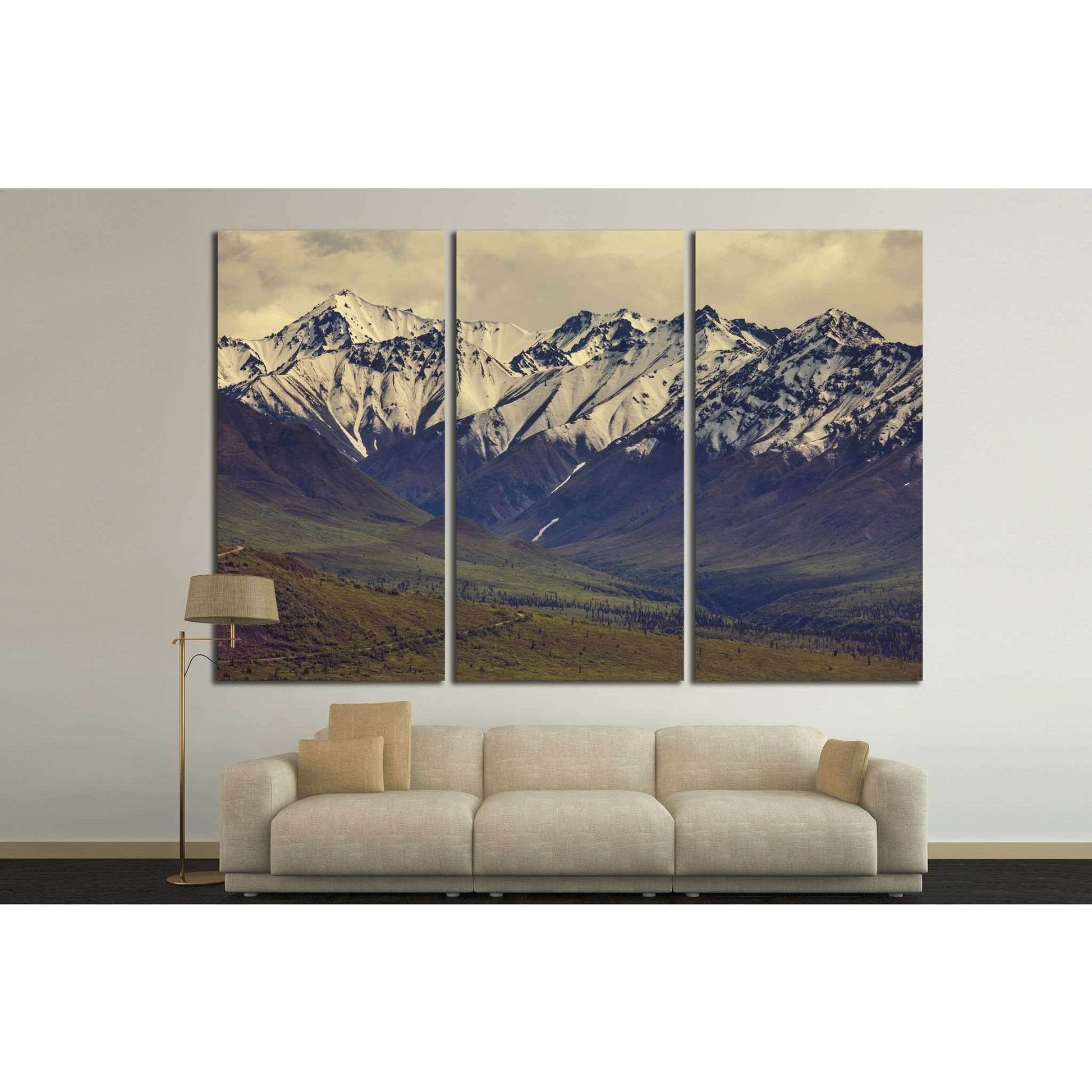 Mountains in Alaska №639 Ready to Hang Canvas Print - Zellart Canvas Prints ALL_Products, s-639