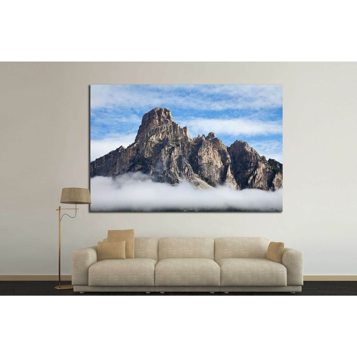 Mountains in the Alps №640 Ready to Hang Canvas Print - Zellart Canvas Prints ALL_Products, s-640