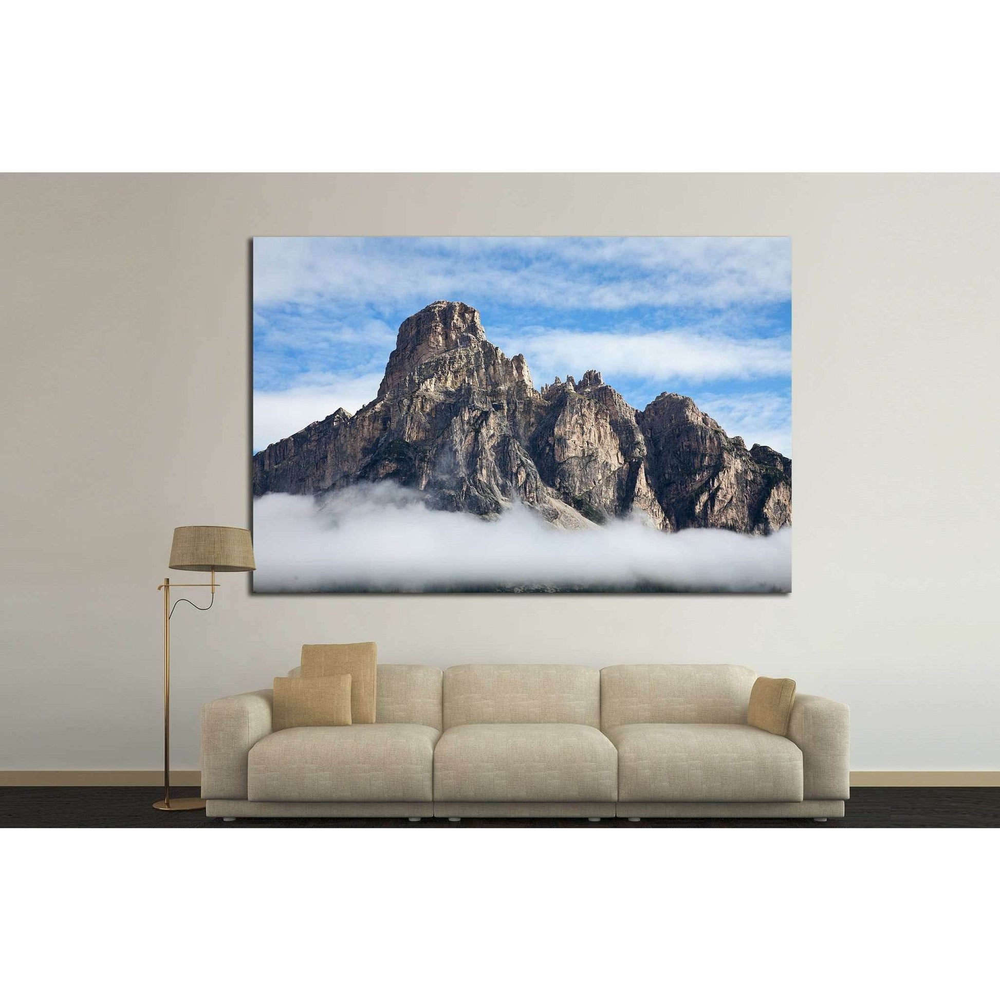 Mountains in the Alps №640 Ready to Hang Canvas Print - Zellart Canvas Prints ALL_Products, s-640
