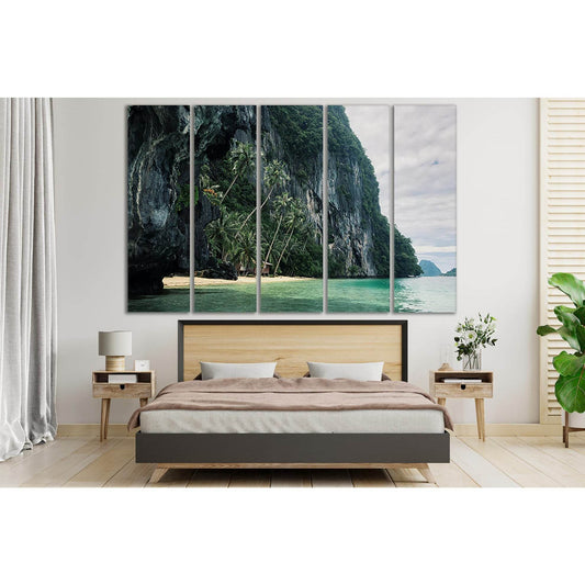 Mountains Tropical Island №SL88 Ready to Hang Canvas Print - Zellart Canvas Prints 0new, ALL_Products, Beach Ocean & Waves