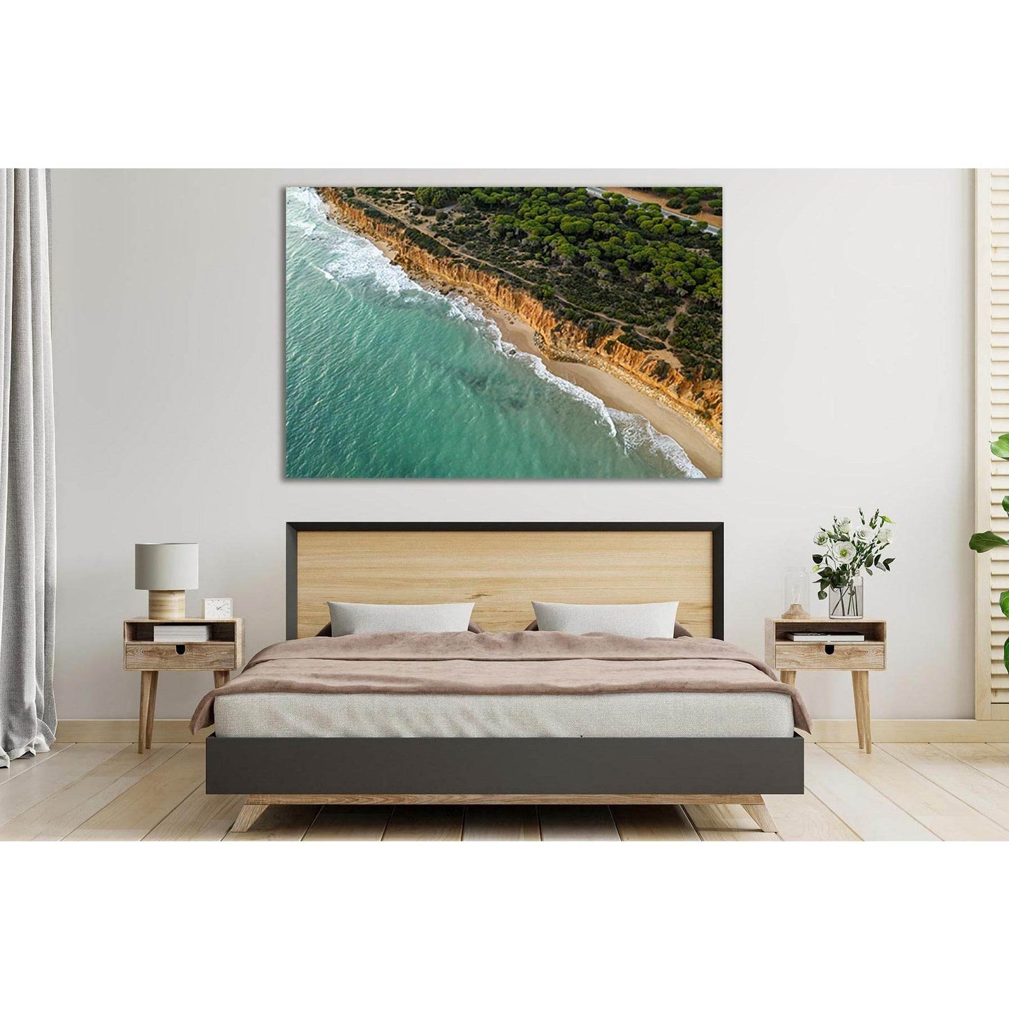 Moving Waves Towards The Shore №SL140 Ready to Hang Canvas Print - Zellart Canvas Prints 0new, ALL_Products, Beach Ocean & Waves
