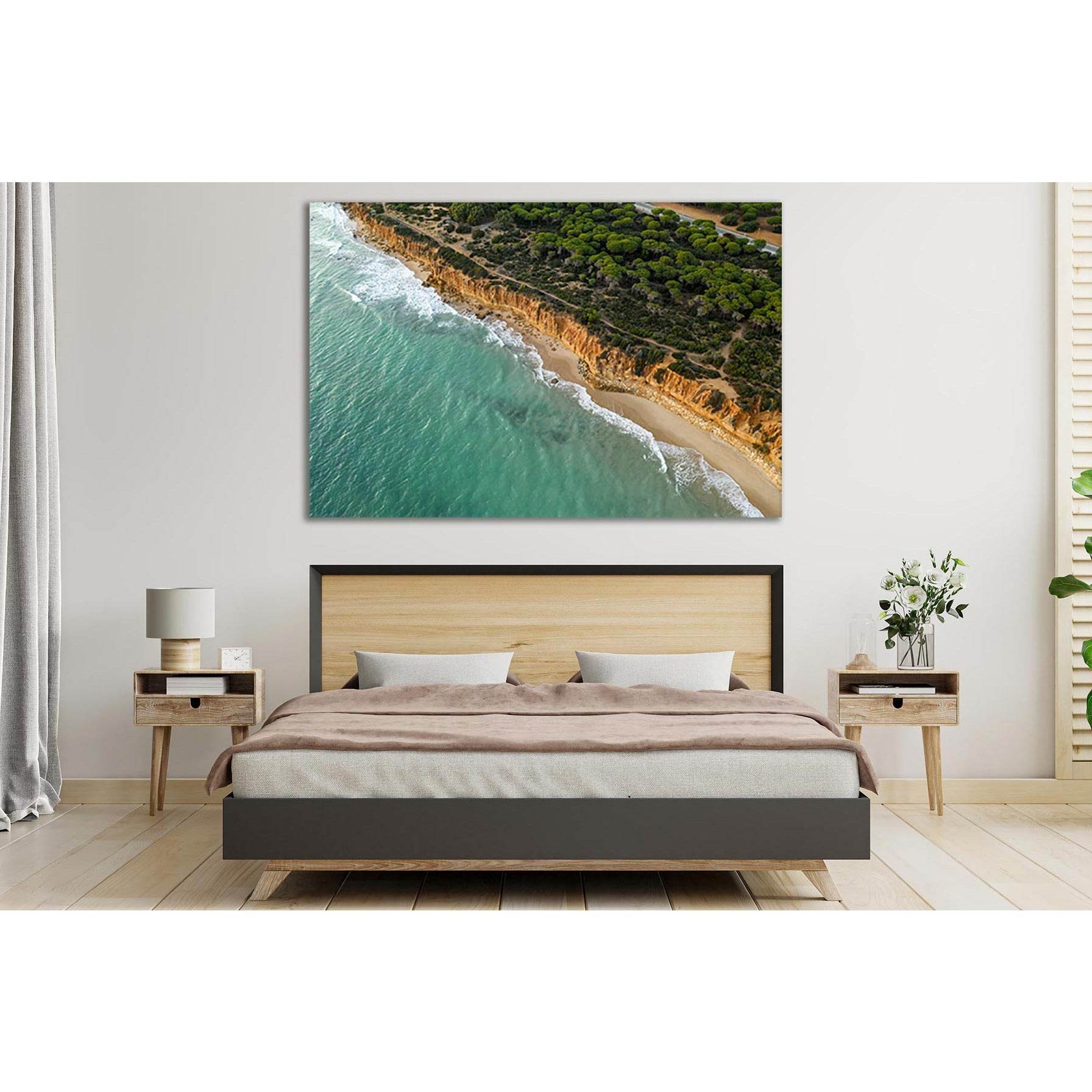 Moving Waves Towards The Shore №SL140 Ready to Hang Canvas Print - Zellart Canvas Prints 0new, ALL_Products, Beach Ocean & Waves
