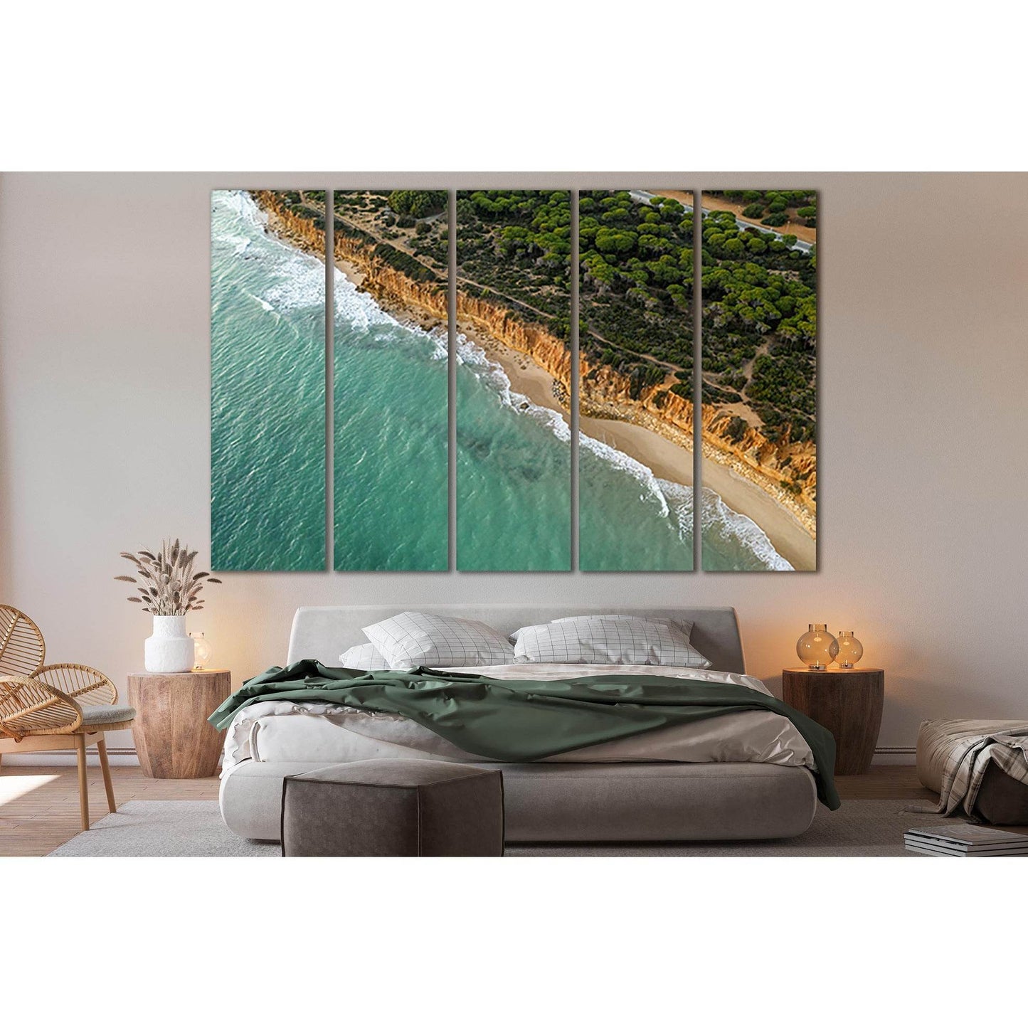 Moving Waves Towards The Shore №SL140 Ready to Hang Canvas Print - Zellart Canvas Prints 0new, ALL_Products, Beach Ocean & Waves