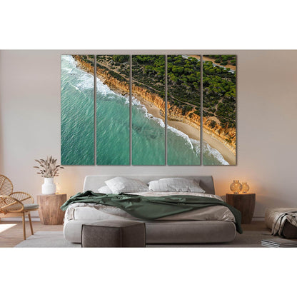 Moving Waves Towards The Shore №SL140 Ready to Hang Canvas Print - Zellart Canvas Prints 0new, ALL_Products, Beach Ocean & Waves
