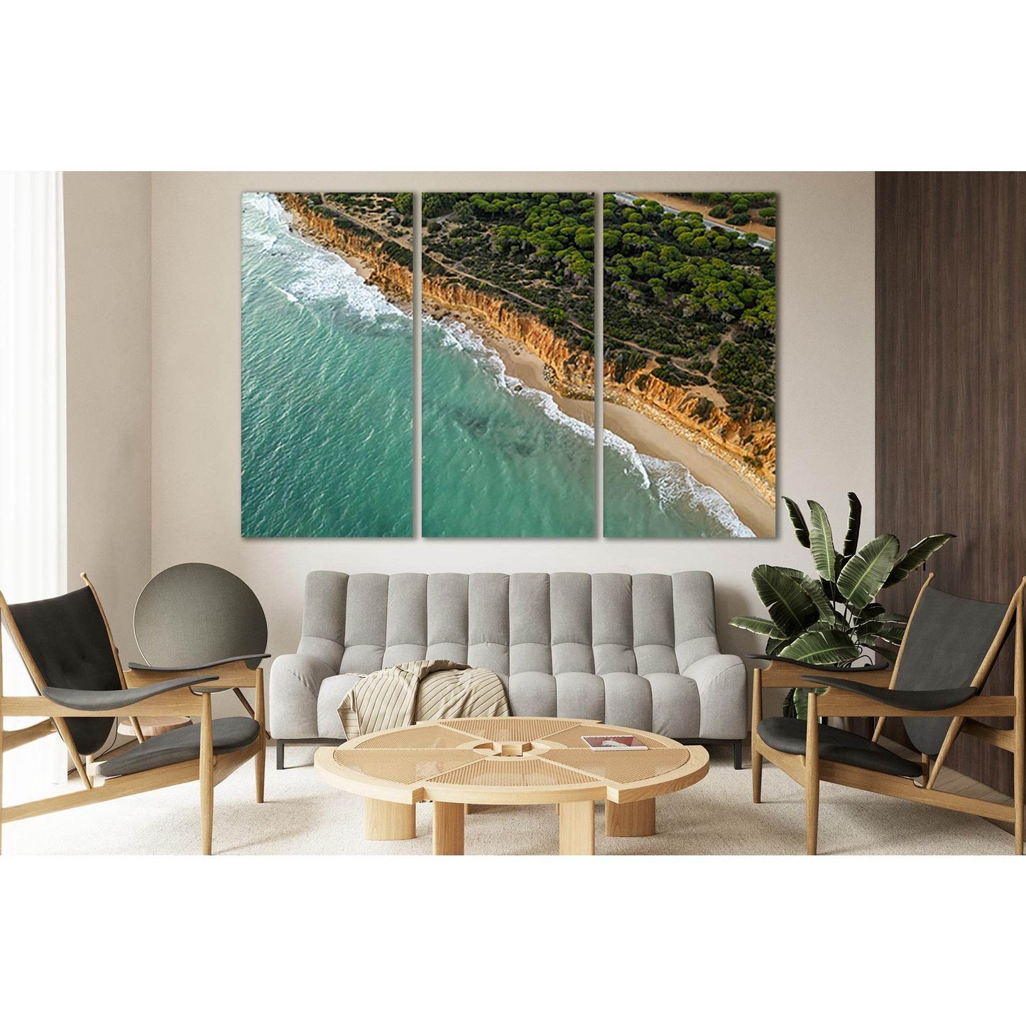 Moving Waves Towards The Shore №SL140 Ready to Hang Canvas Print - Zellart Canvas Prints 0new, ALL_Products, Beach Ocean & Waves