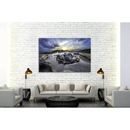 mud volcano №2915 Ready to Hang Canvas Print - Zellart Canvas Prints ALL_Products, s-2915