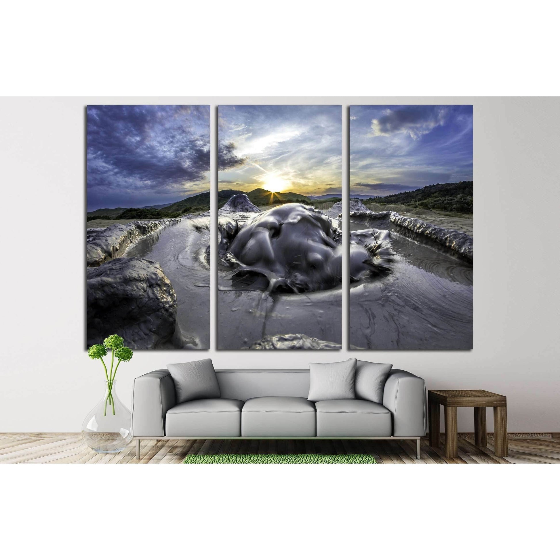 mud volcano №2915 Ready to Hang Canvas Print - Zellart Canvas Prints ALL_Products, s-2915