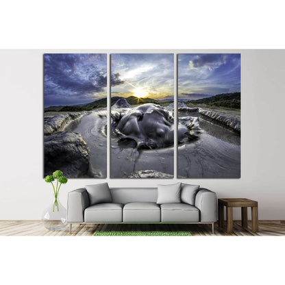 mud volcano №2915 Ready to Hang Canvas Print - Zellart Canvas Prints ALL_Products, s-2915