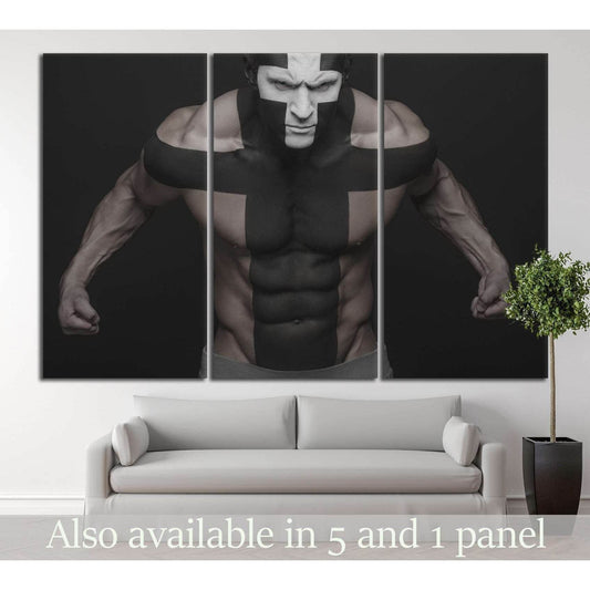 Muscle Man №205 Ready to Hang Canvas Print - Zellart Canvas Prints ALL_Products, wd-205