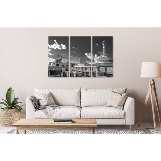 Mysterious temple №D2817 Ready to Hang Canvas Print - Zellart Canvas Prints 0new, ALL_Products, Black & White Wall Art