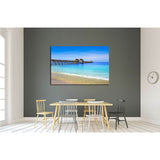 Naples Pier and beach in florida USA sunny day №1904 Ready to Hang Canvas Print