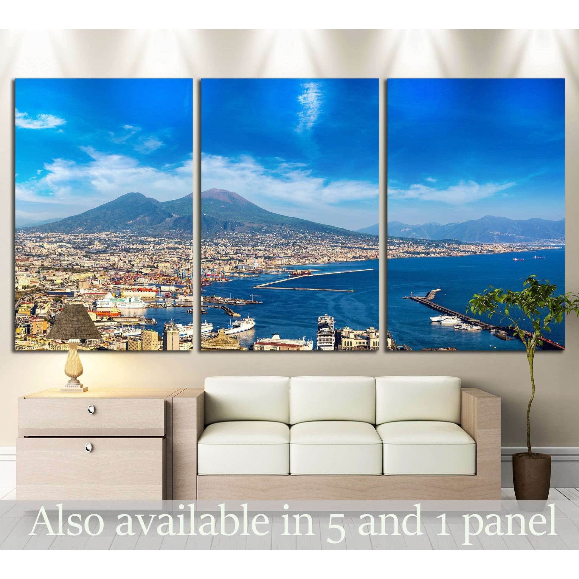 Napoli (Naples), mount Vesuvius, Italy №1243 Ready to Hang Canvas Print
