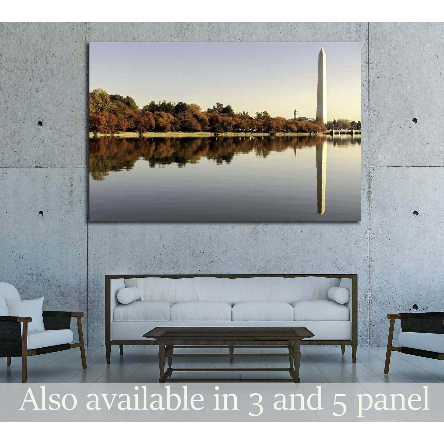 National Mall at autumn. Washington, DC №2063 Ready to Hang Canvas Print - Zellart Canvas Prints ALL_Products, s-2063
